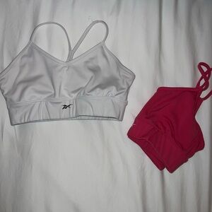Reebok Sports Bra Set - White and Pink